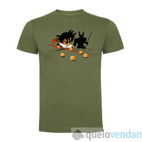 Camiseta Goku jugando al billar con las bolas de dragón - Quelovendan