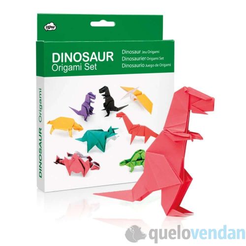 Set para hacer diferentes Dinosaurios de Origami - Quelovendan