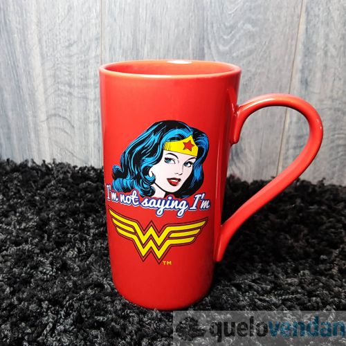 profesor monstruo Azul Taza latte Wonder Woman Clásica - Quelovendan