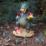 The Massacre Garden: Gnomos de jardín pisoteados por un DInosaurio