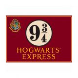Placa de metal Hogwarts Express Andén 9 y 3/4 (41 x 30 cm)