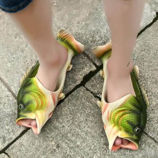 Sandalias pez verde