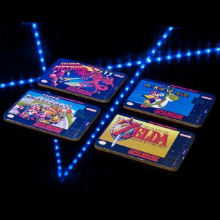 Set 4 Posavasos juegos SNES (Super Nintendo)